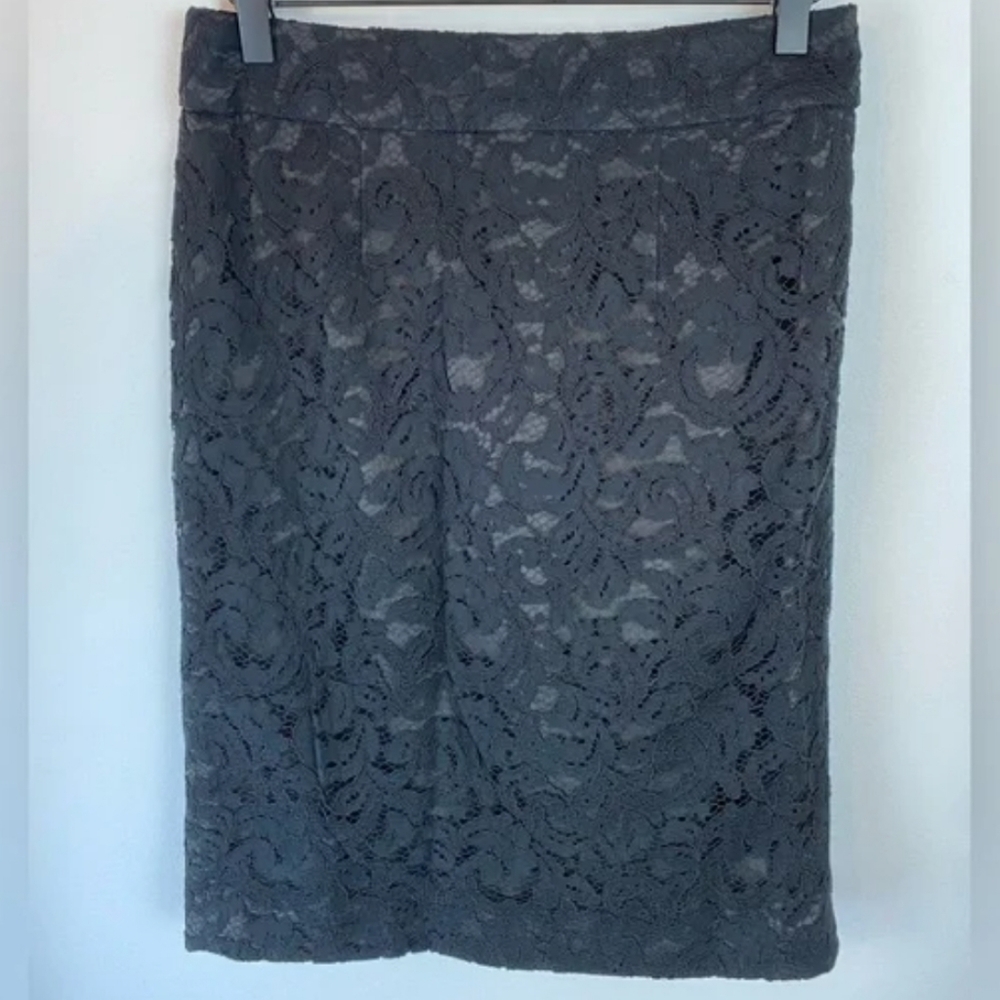Holiday Black Lace Pencil Skirt From Banana Republic